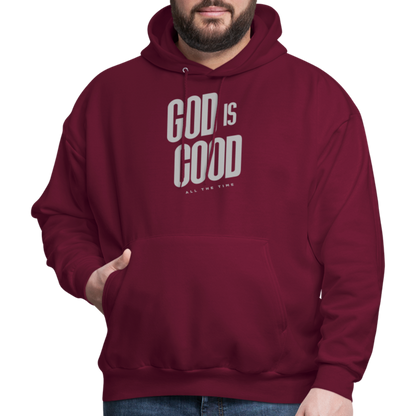 God is Good Men's Hoodie - burgundy