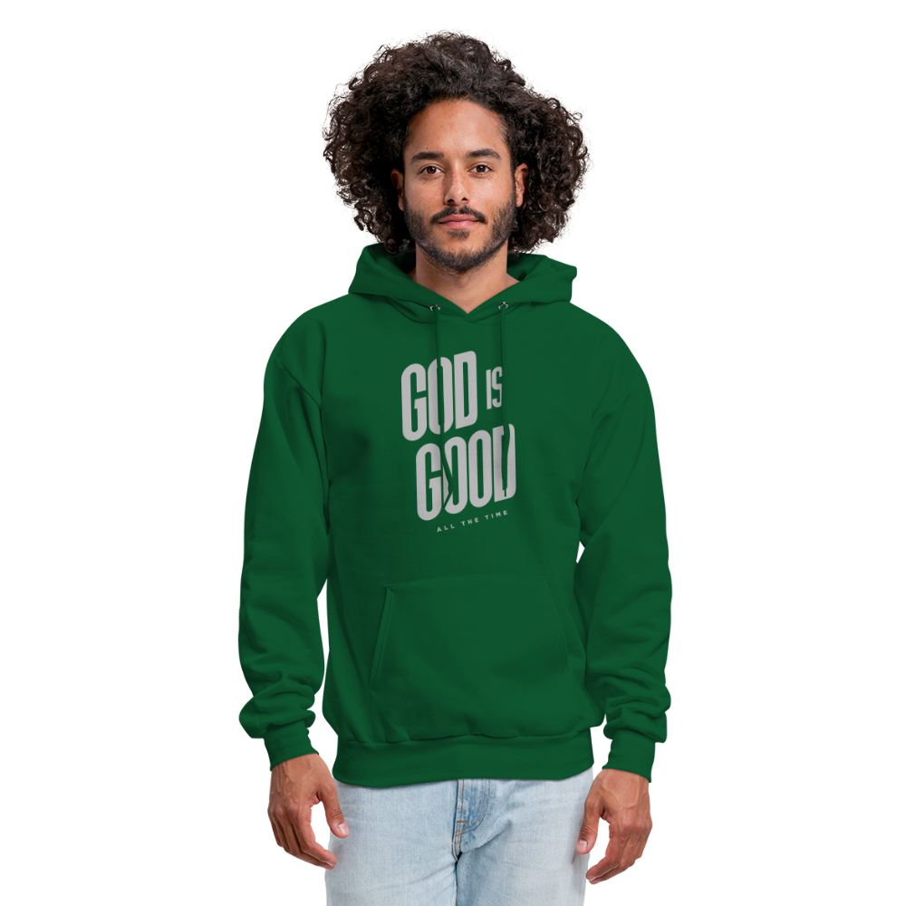 God is Good Men's Hoodie - forest green