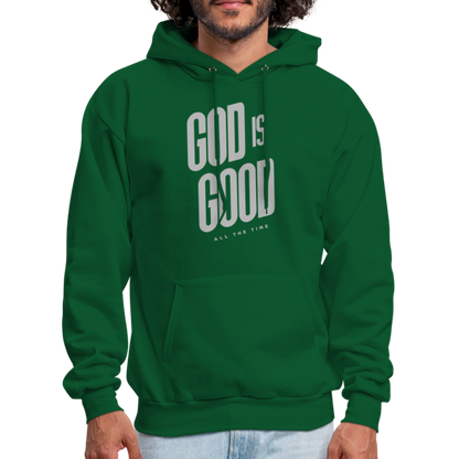 God is Good Men's Hoodie - forest green