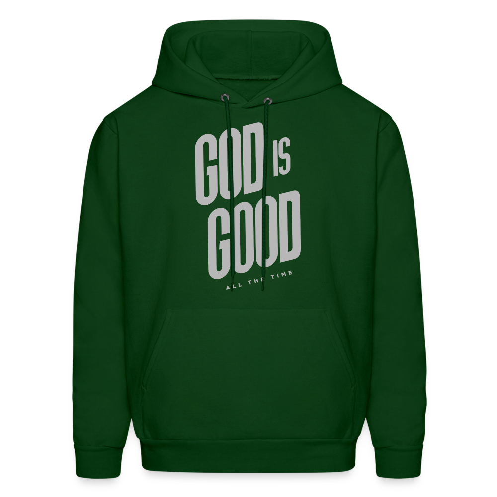 God is Good Men's Hoodie - forest green