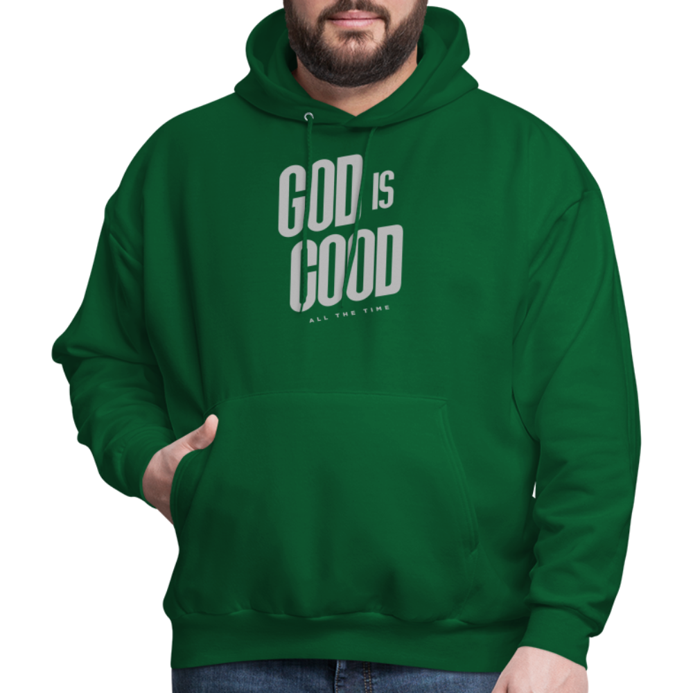 God is Good Men's Hoodie - forest green