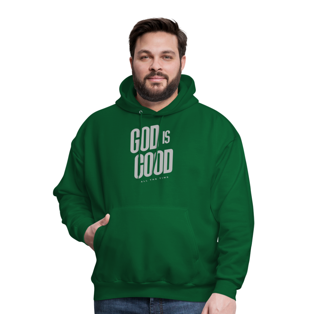 God is Good Men's Hoodie - forest green