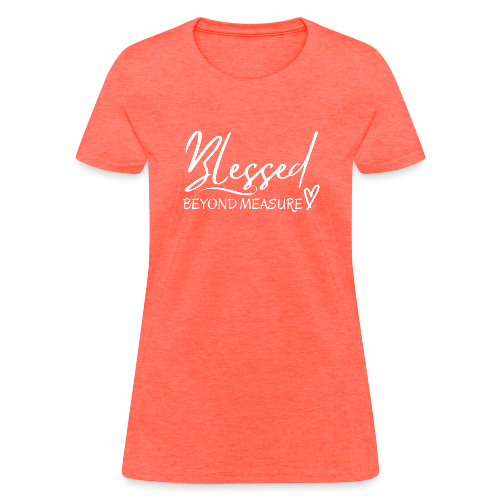 Blessed Beyond Measure Shirt - heather coral