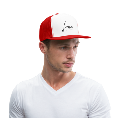 Amen Trucker Cap - white/red