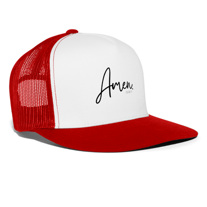 Amen Trucker Cap - white/red