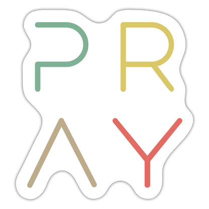 Pray Sticker - white matte