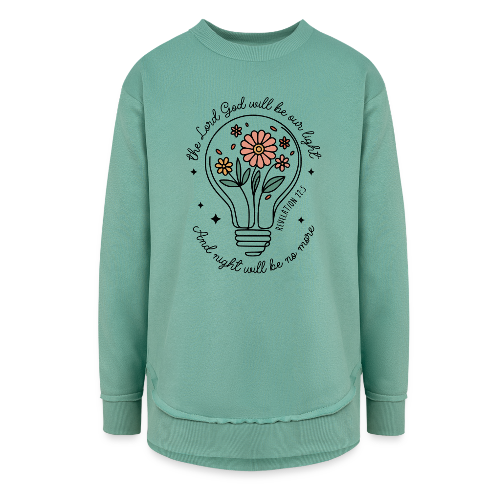 The Lord Gives Them Light Revelation 22:5 Women's Weekend Tunic Fleece Sweatshirt - saltwater