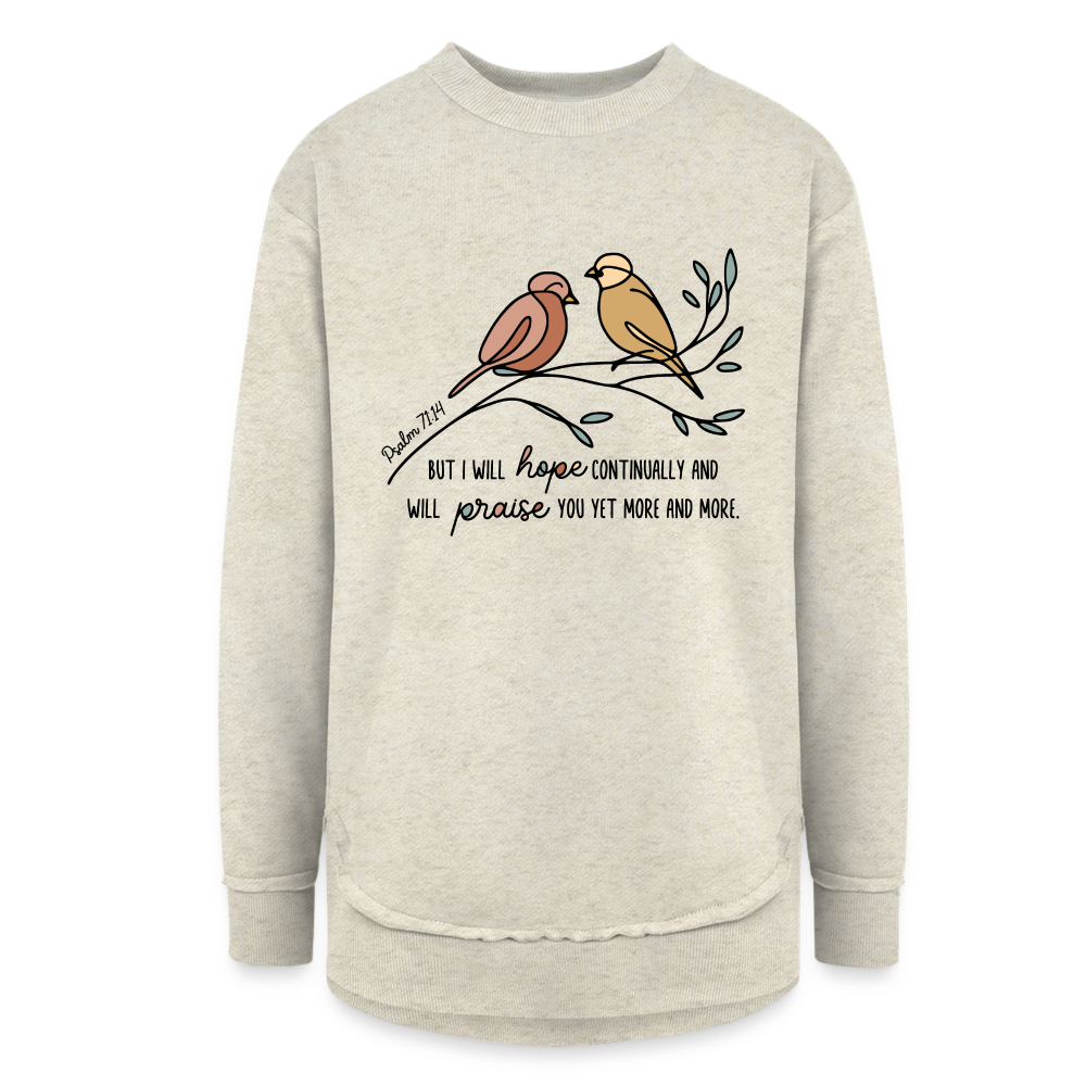 But I Will Hope Continually Psalm 71:14 Sweatshirt - heather oatmeal