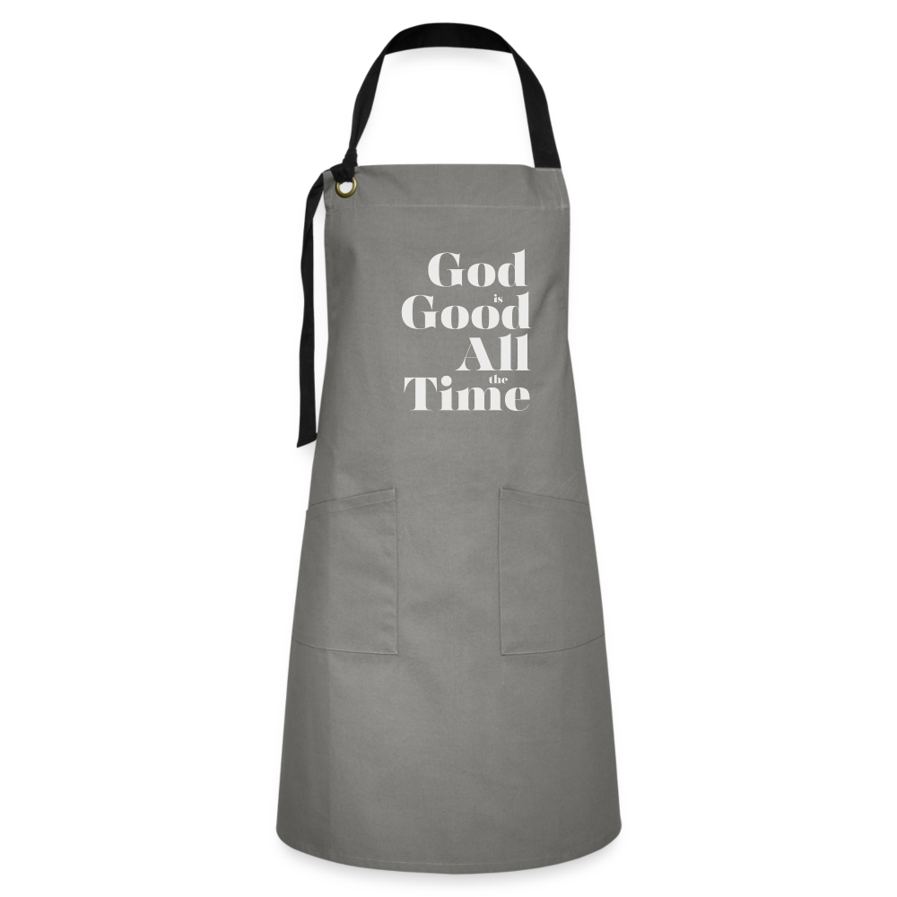 God is Good Apron - gray/black