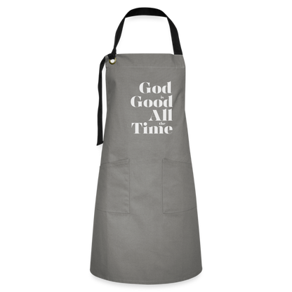 God is Good Apron - gray/black