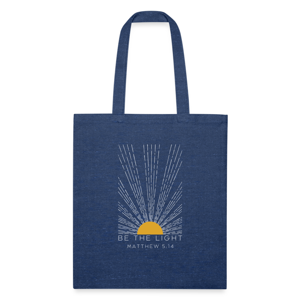 Be the Light Matthew 5:14 Tote Bag - heather navy