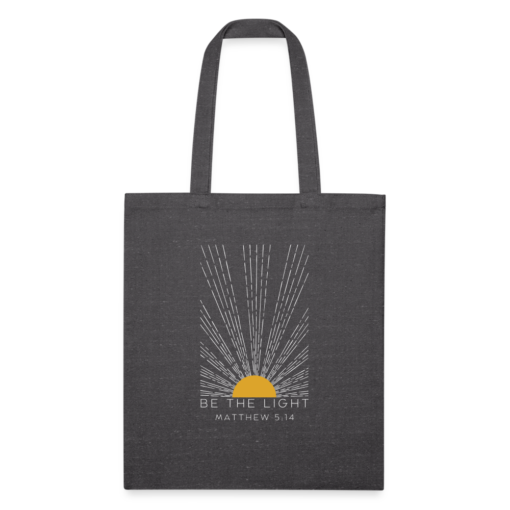 Be the Light Matthew 5:14 Tote Bag - charcoal grey