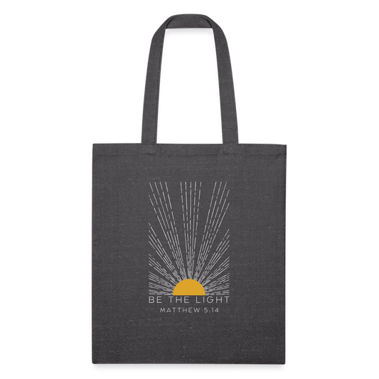 Be the Light Matthew 5:14 Tote Bag - charcoal grey