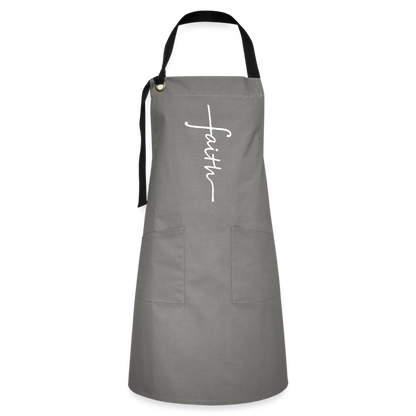 Faith Apron - gray/black