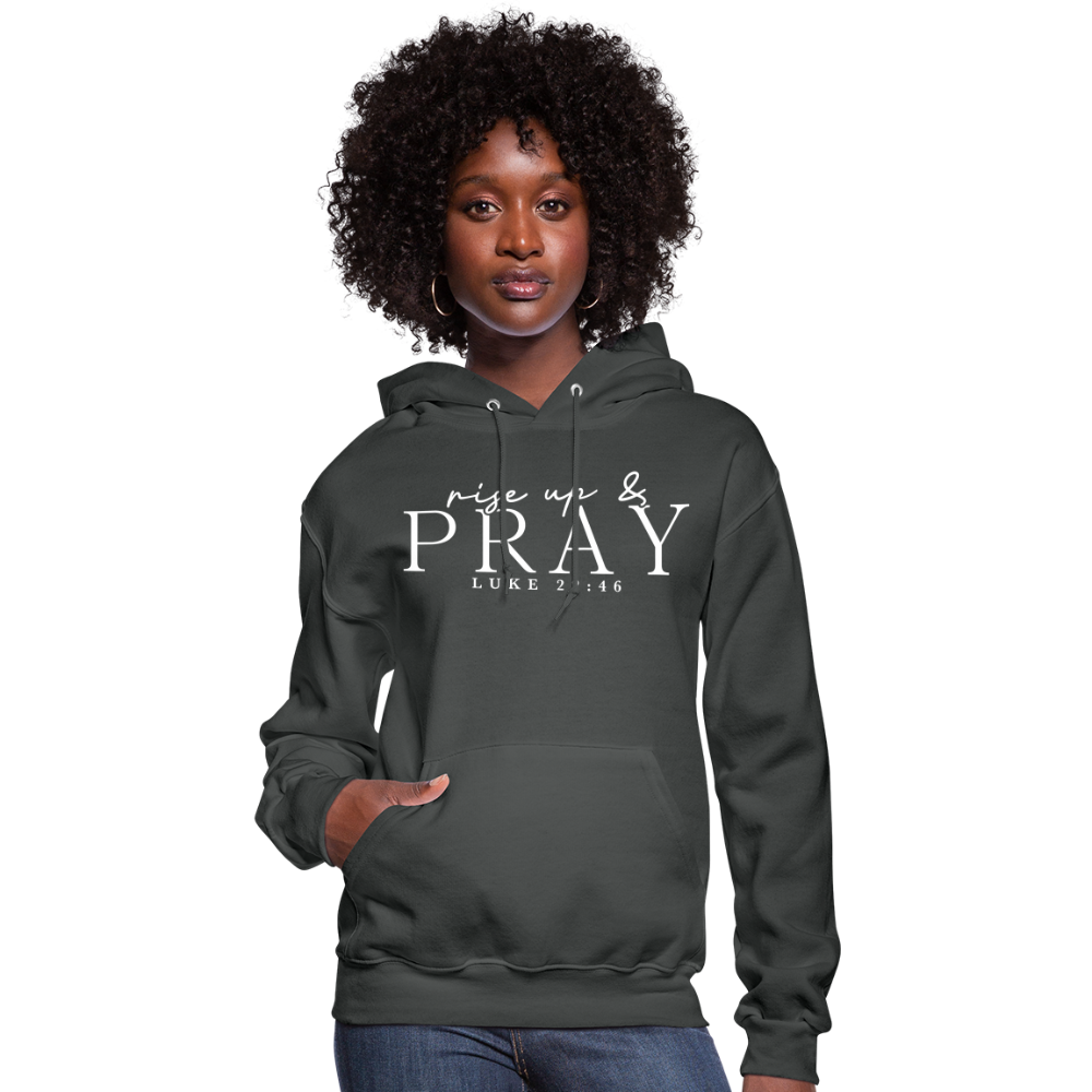 Rise Up & Pray Women's Hoodie - asphalt