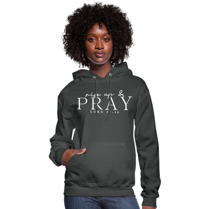 Rise Up & Pray Women's Hoodie - asphalt