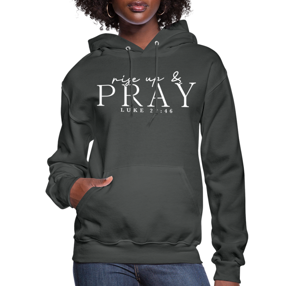 Rise Up & Pray Women's Hoodie - asphalt