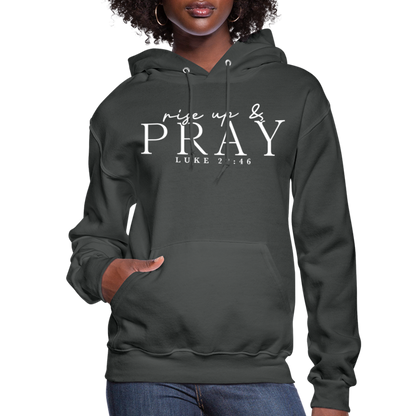 Rise Up & Pray Women's Hoodie - asphalt