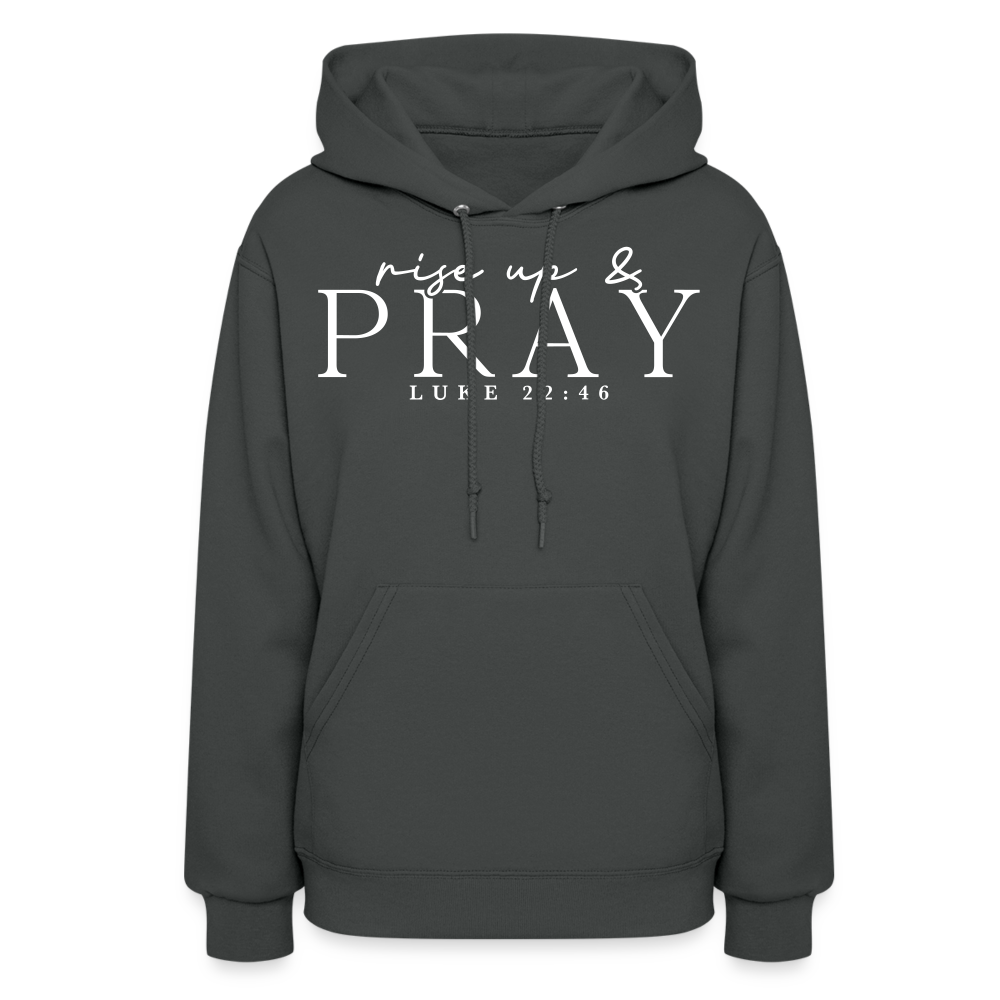 Rise Up & Pray Women's Hoodie - asphalt