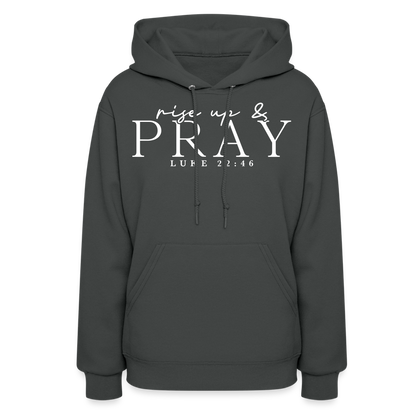 Rise Up & Pray Women's Hoodie - asphalt