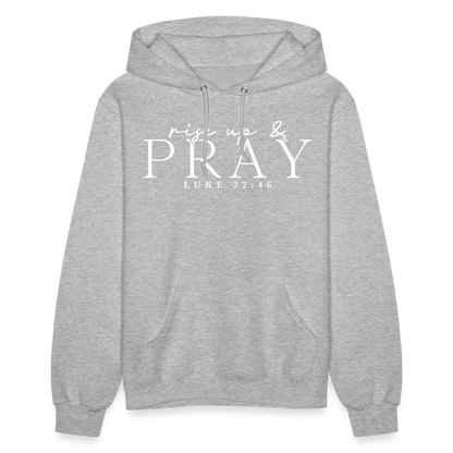 Rise Up & Pray Women's Hoodie - heather gray