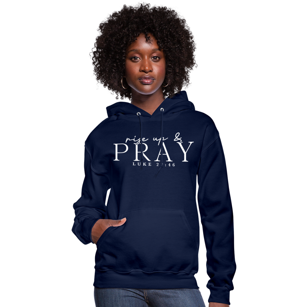 Rise Up & Pray Women's Hoodie - navy