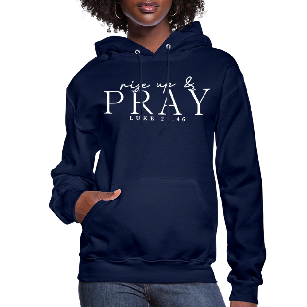 Rise Up & Pray Women's Hoodie - navy