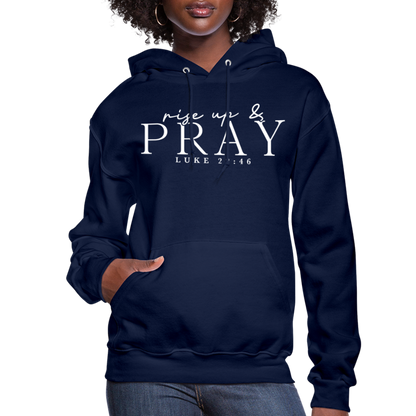 Rise Up & Pray Women's Hoodie - navy