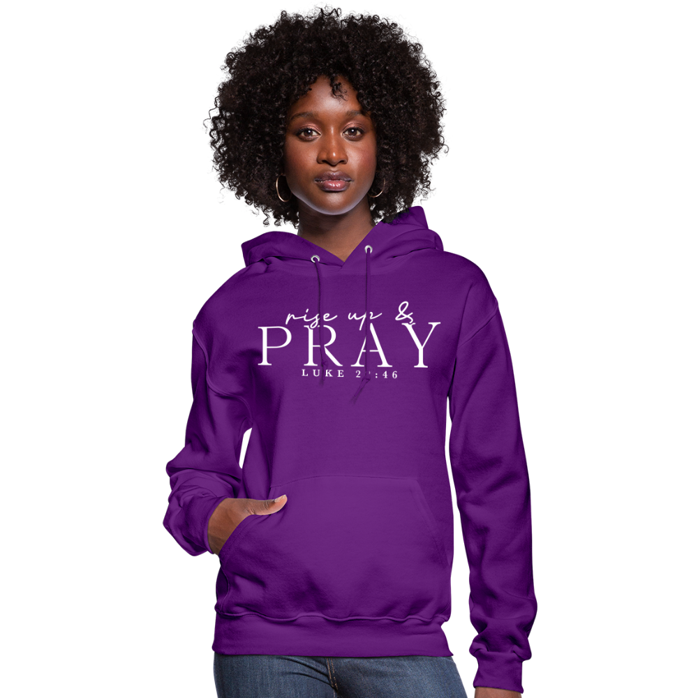 Rise Up & Pray Women's Hoodie - purple