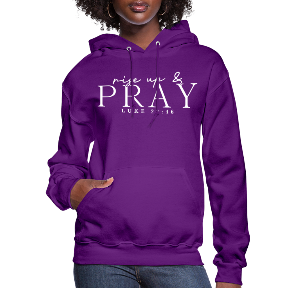 Rise Up & Pray Women's Hoodie - purple