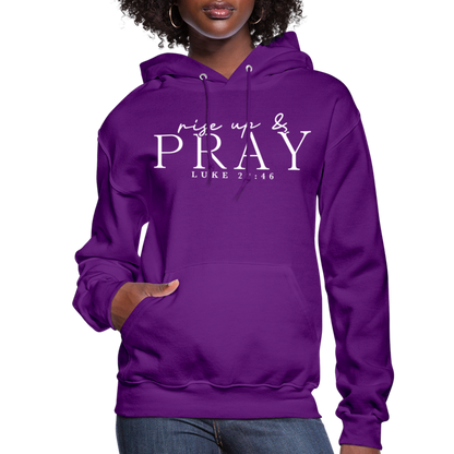 Rise Up & Pray Women's Hoodie - purple