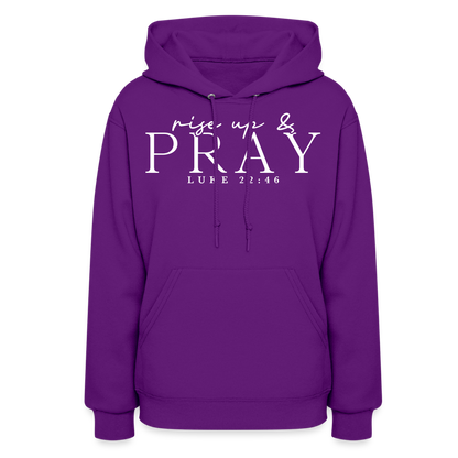 Rise Up & Pray Women's Hoodie - purple