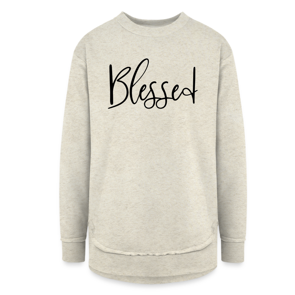 Blessed Women's Long Sleeve Tunic - heather oatmeal