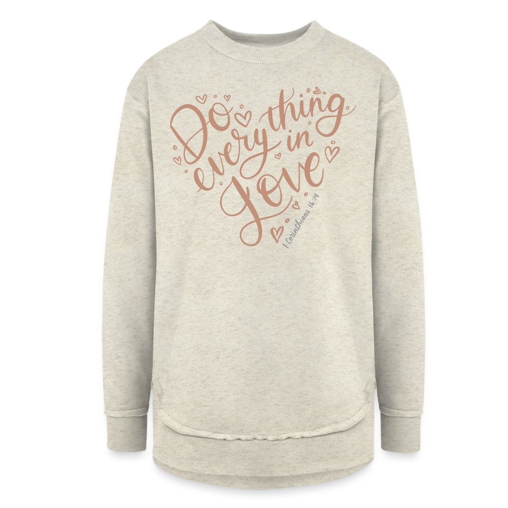 Do Everything in Love 1 Corinthians 16:14 Sweater - heather oatmeal