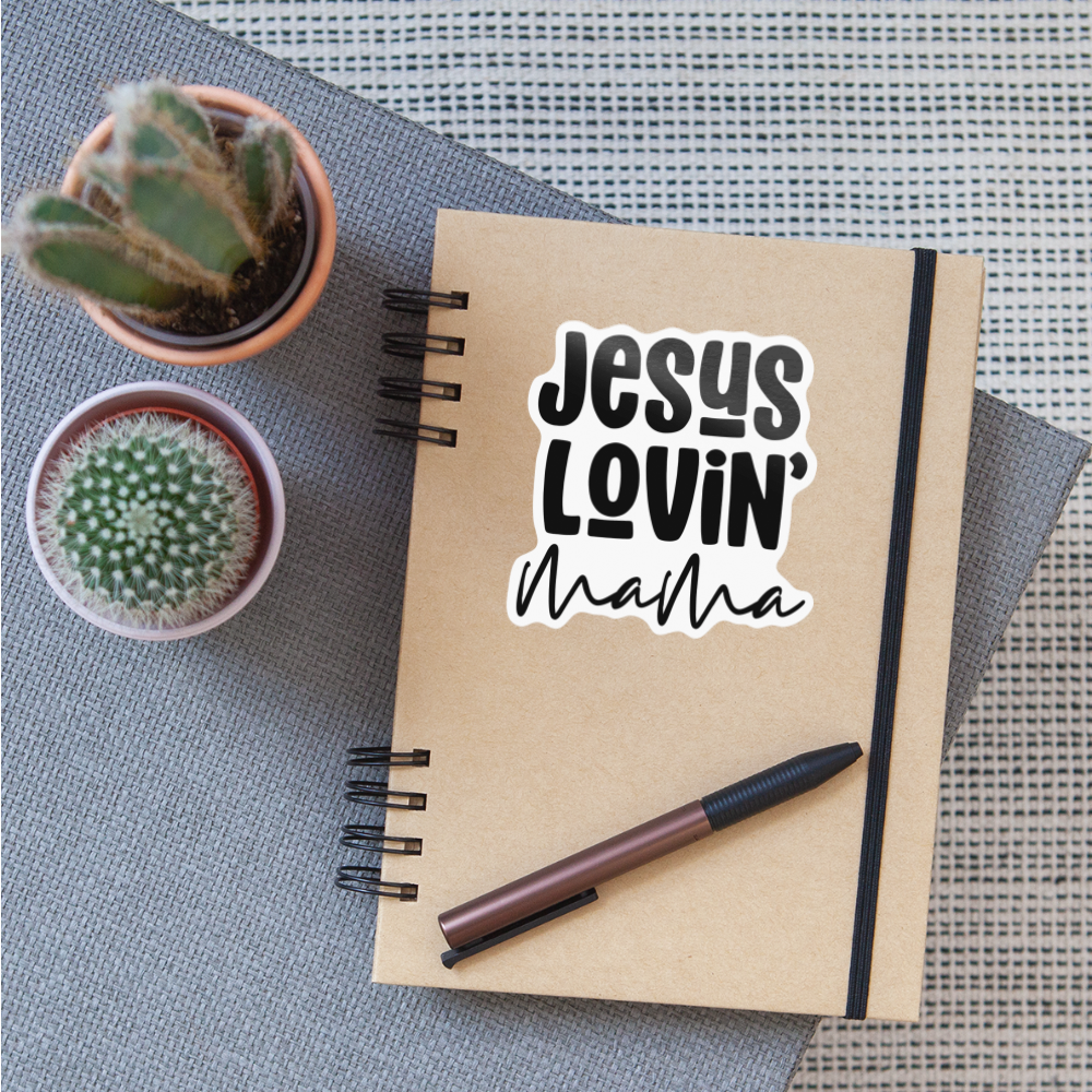 Jesus Lovin Mama Sticker - white glossy