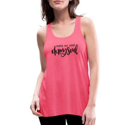 Praise the Lord Oh My Soul Women's Tank - neon pink