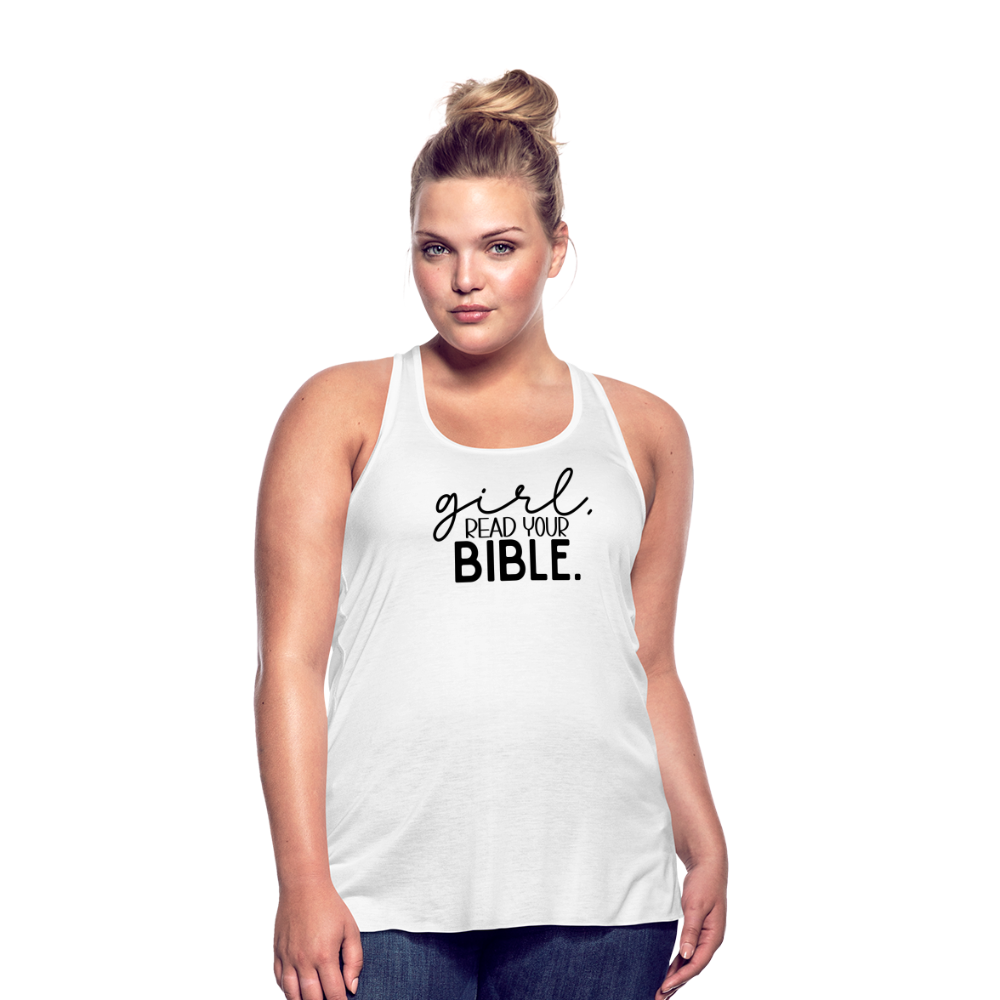 Girl Read Your Bible Women's Tank - white