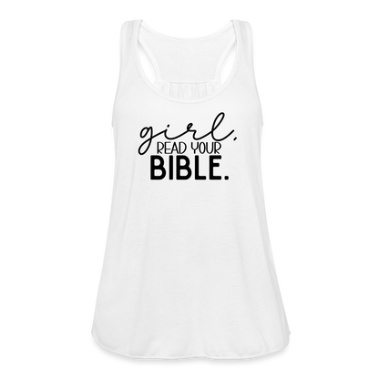 Girl Read Your Bible Women's Tank - white