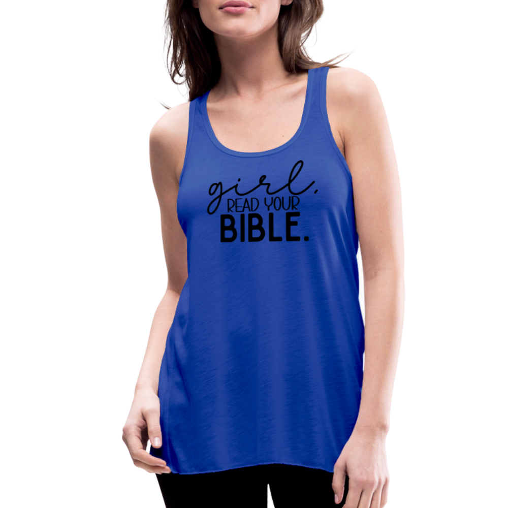 Girl Read Your Bible Women's Tank - royal blue