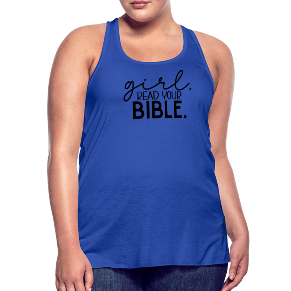 Girl Read Your Bible Women's Tank - royal blue