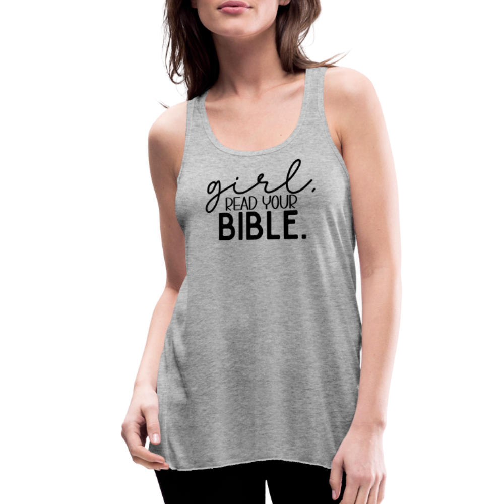 Girl Read Your Bible Women's Tank - heather gray