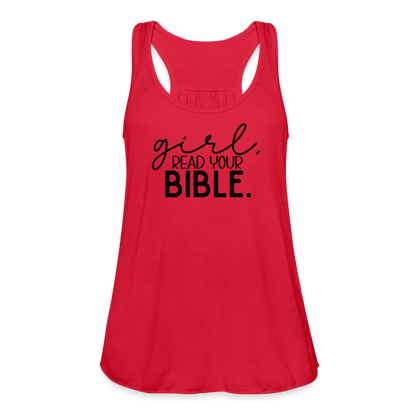 Girl Read Your Bible Women's Tank - red