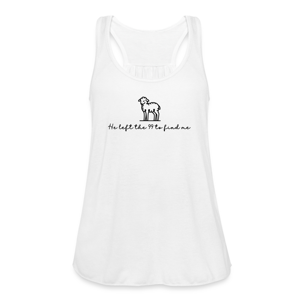 He Left the 99 to Find Me Women's Tank - white