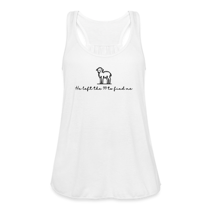 He Left the 99 to Find Me Women's Tank - white