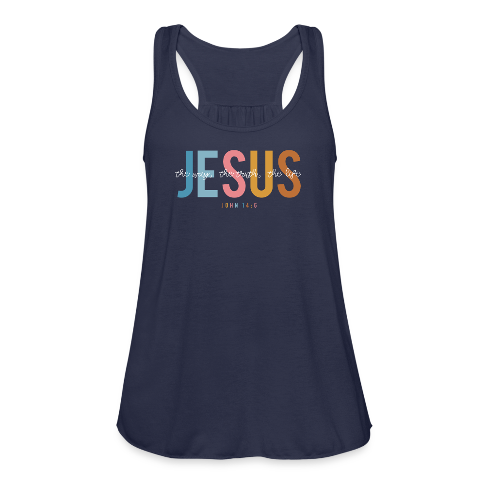 Jesus the Way the Truth the Life (W) Women's Tank - navy