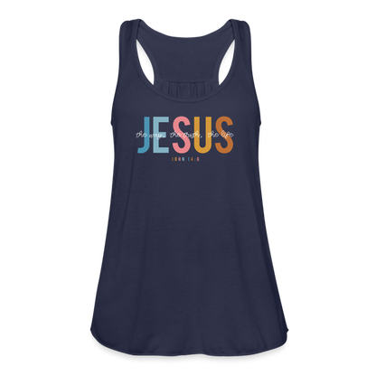 Jesus the Way the Truth the Life (W) Women's Tank - navy