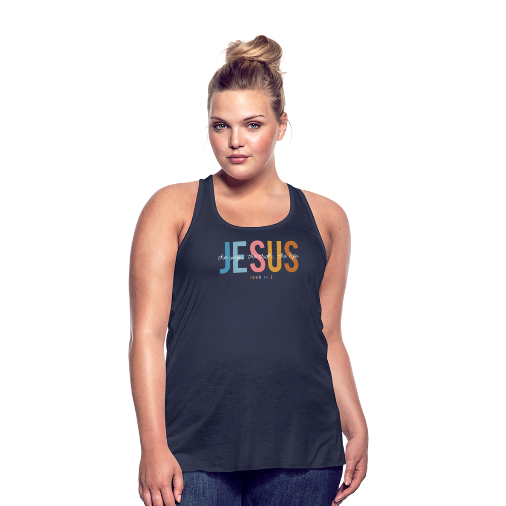 Jesus the Way the Truth the Life (W) Women's Tank - navy