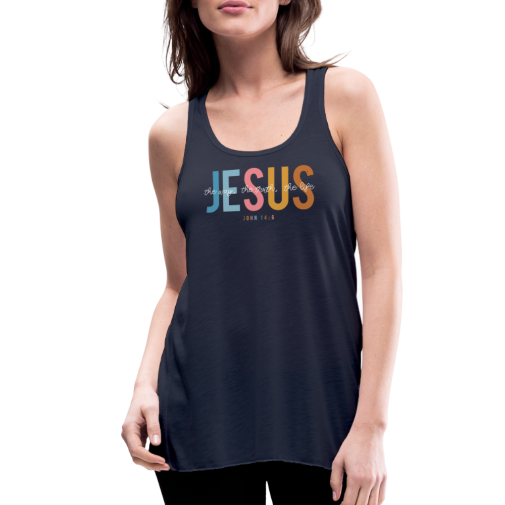 Jesus the Way the Truth the Life (W) Women's Tank - navy