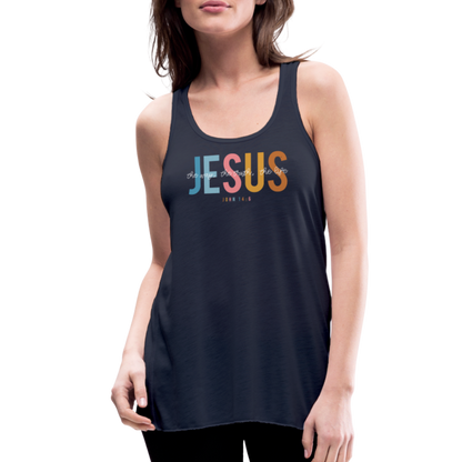 Jesus the Way the Truth the Life (W) Women's Tank - navy