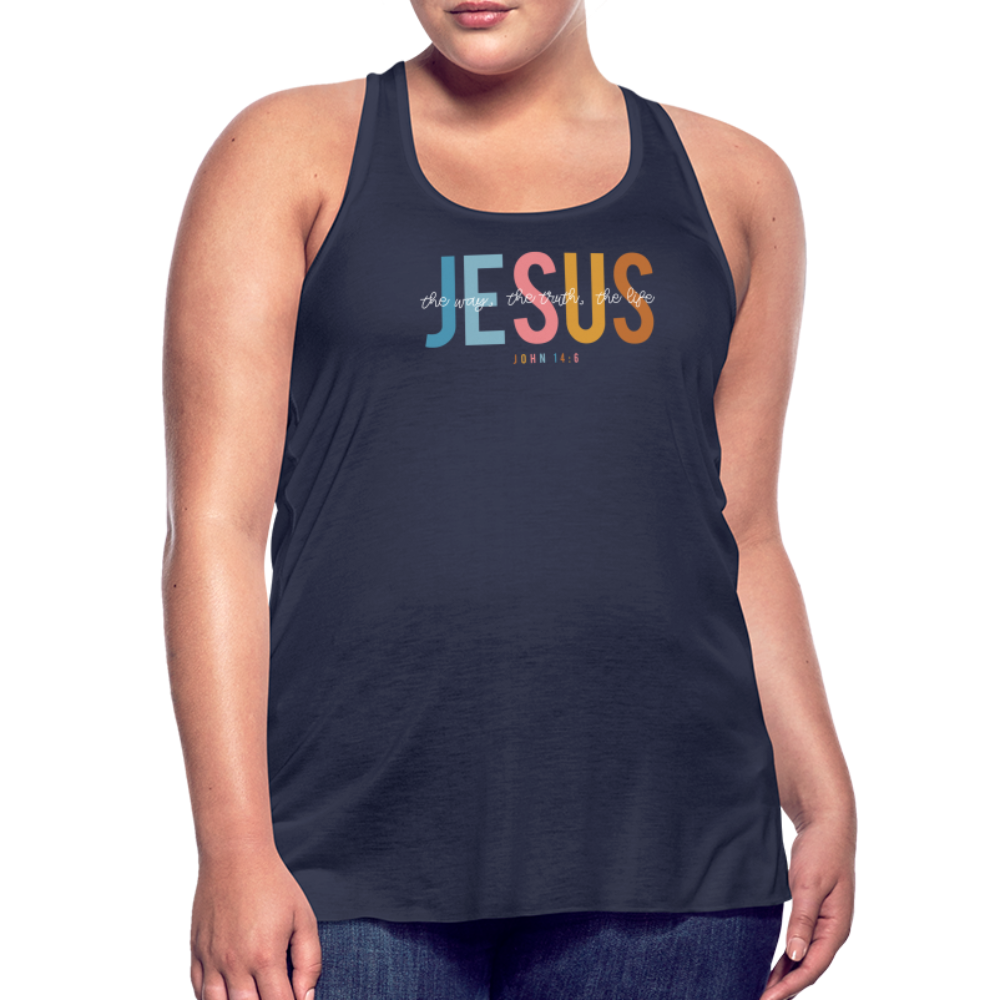 Jesus the Way the Truth the Life (W) Women's Tank - navy